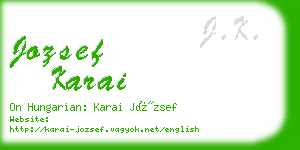 jozsef karai business card